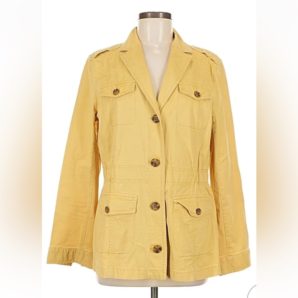 Talbots Mustard Safari Utility Jacket SZ L